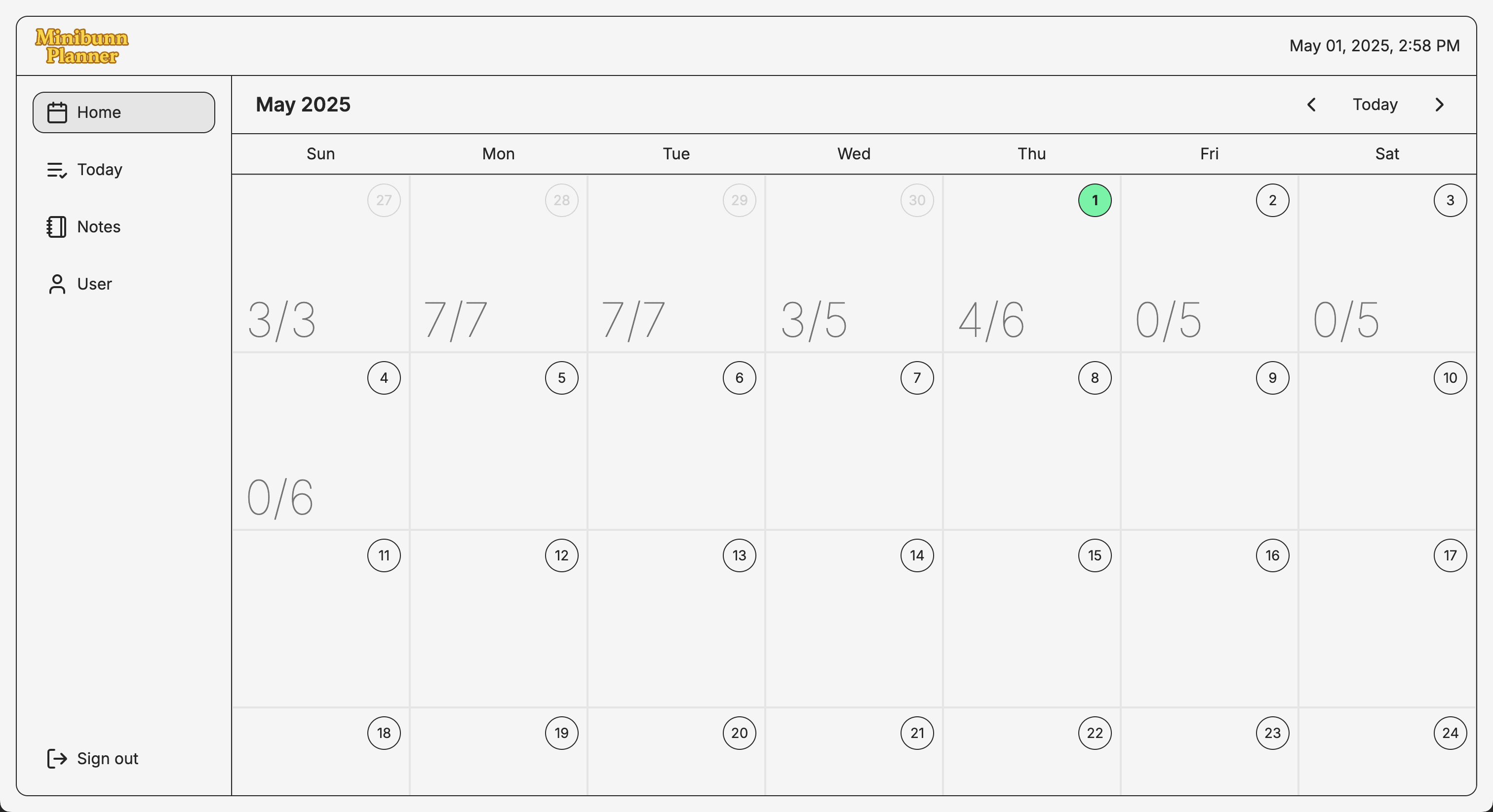 Calendar
