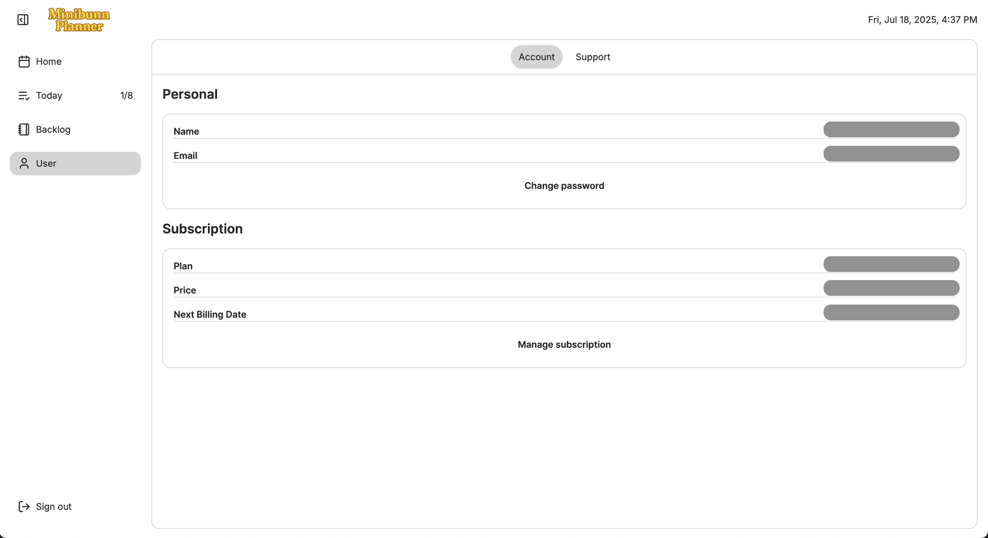 User screenshot